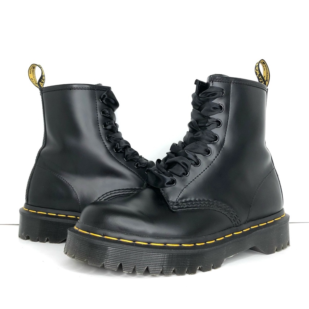 Dr Martens 1460 Bex Smooth Leather Platform Ankle Boots Women’s 7 Shoes - Picture 1 of 12